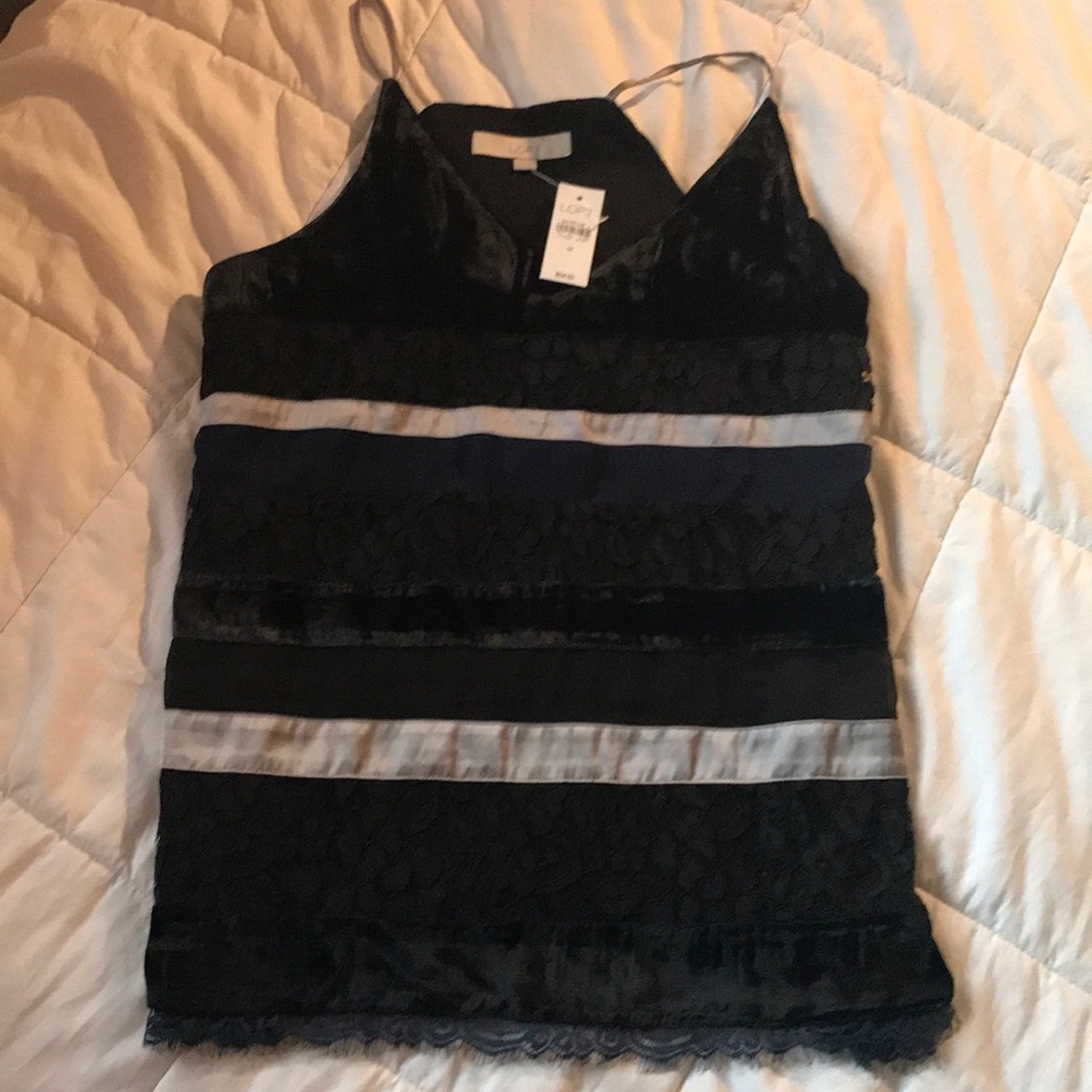 The Loft velvet lace camisole